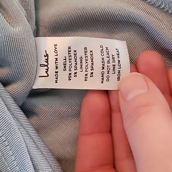 Lulu's Dreamy Date Sage Blue Surplice Midi Dress - Picture 10 of 12